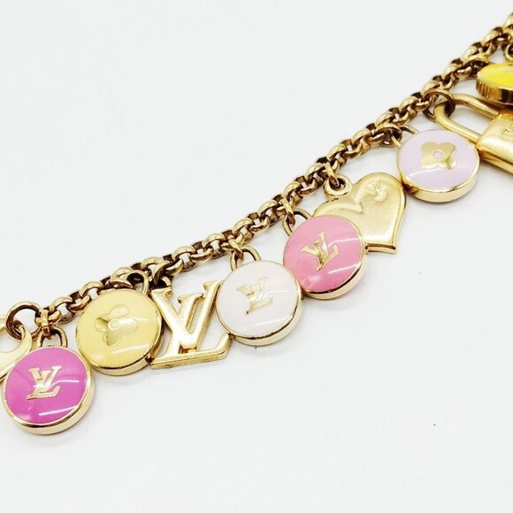 Louis Vuitton Key Ring Gold Pinks 600-060225 - Picture 1 of 10